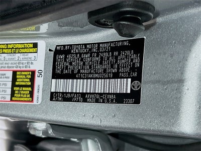 2021 Toyota Camry Hybrid LE