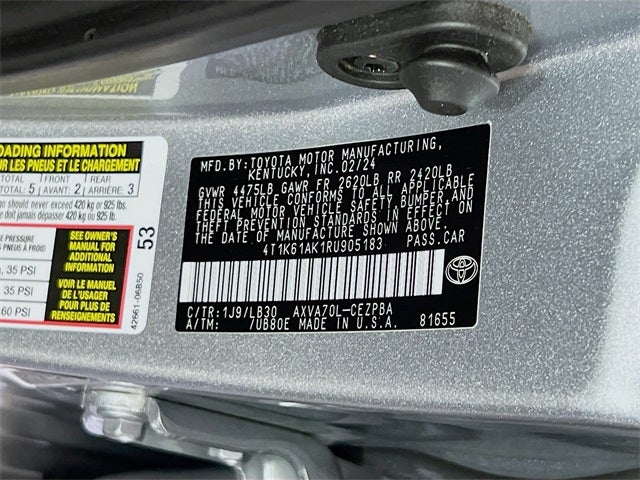 2024 Toyota Camry XSE