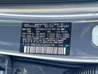 2026 Hyundai TUCSON HYBRID SEL Convenience