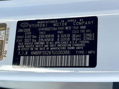 2026 Hyundai PALISADE SE FWD