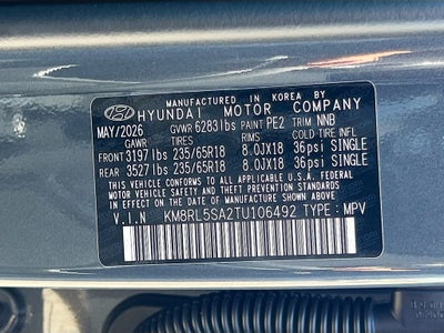 2026 Hyundai PALISADE HYBRID Blue SEL 7P