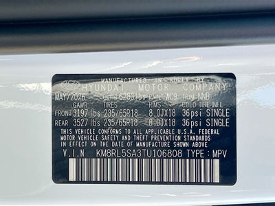 2026 Hyundai PALISADE HYBRID Blue SEL 7P