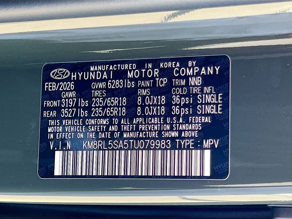 2026 Hyundai PALISADE HYBRID Blue SEL 8P