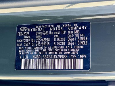 2026 Hyundai PALISADE HYBRID Blue SEL 8P