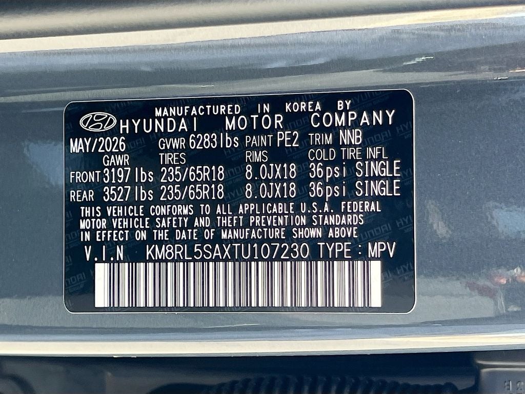 2026 Hyundai PALISADE HYBRID Blue SEL 8P