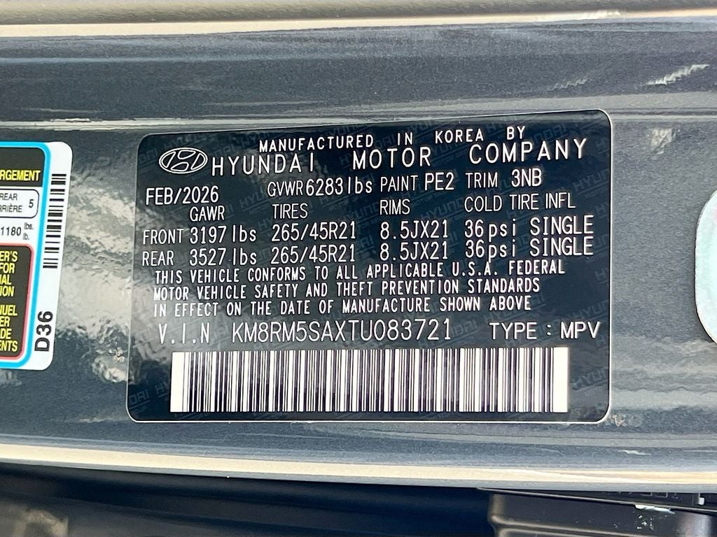 2026 Hyundai PALISADE HYBRID Calligraphy