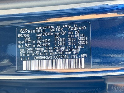 2026 Hyundai PALISADE HYBRID Calligraphy