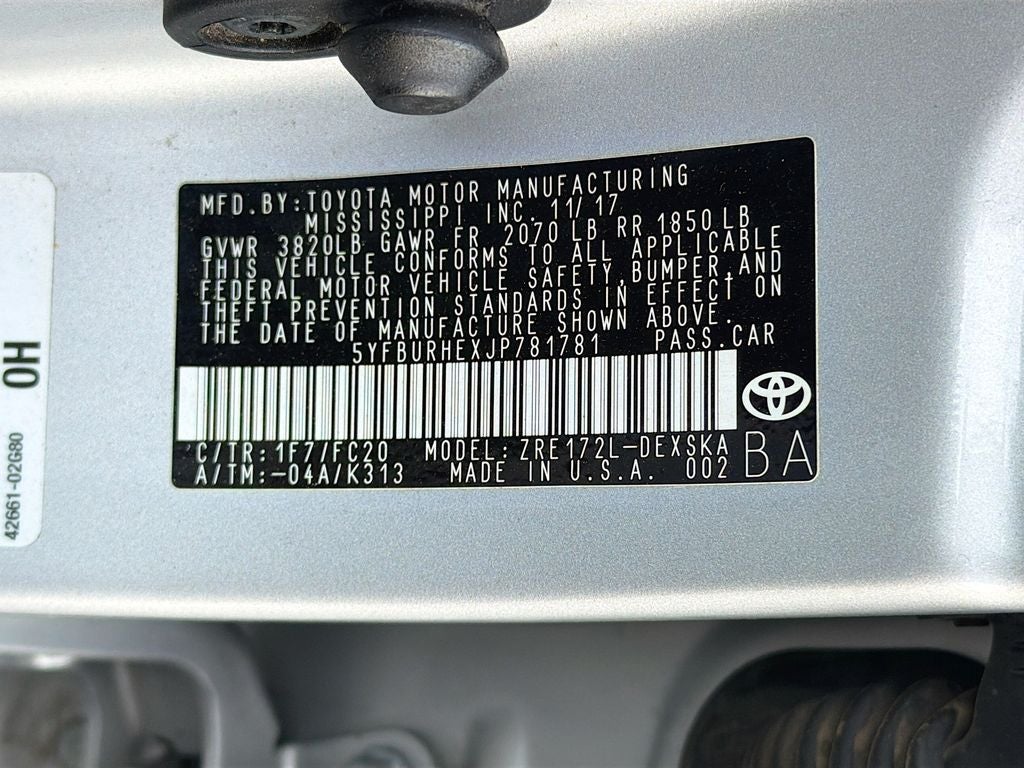 2018 Toyota Corolla SE