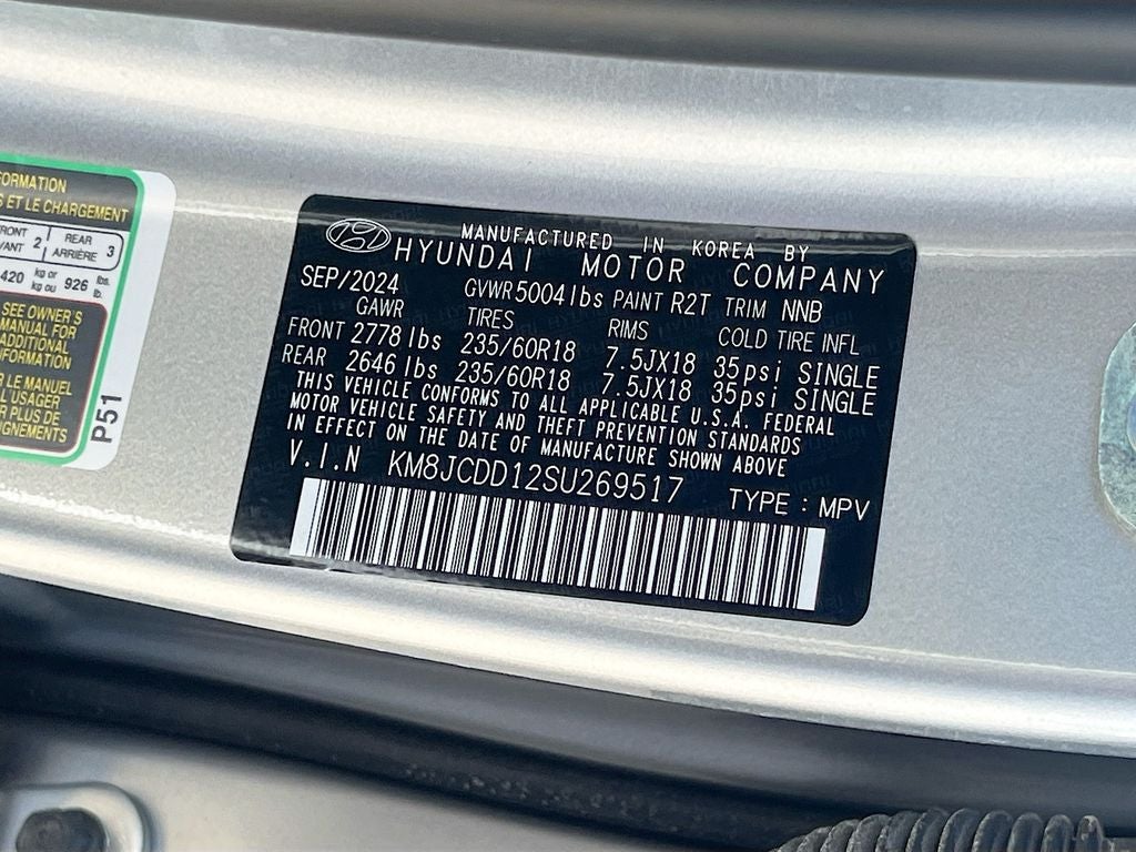 2025 Hyundai TUCSON HYBRID SEL Convenience