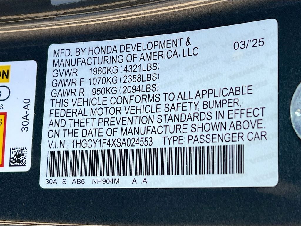 2025 Honda Accord SE
