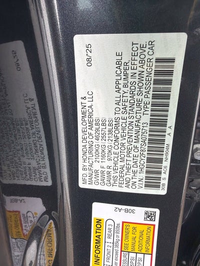 2025 Honda Accord Hybrid Touring