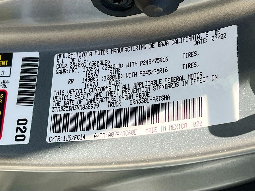 2022 Toyota Tacoma SR5 V6