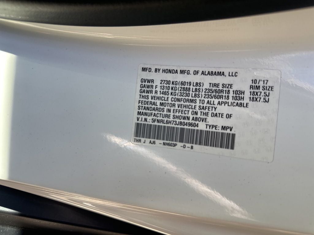 2018 Honda Odyssey EX-L