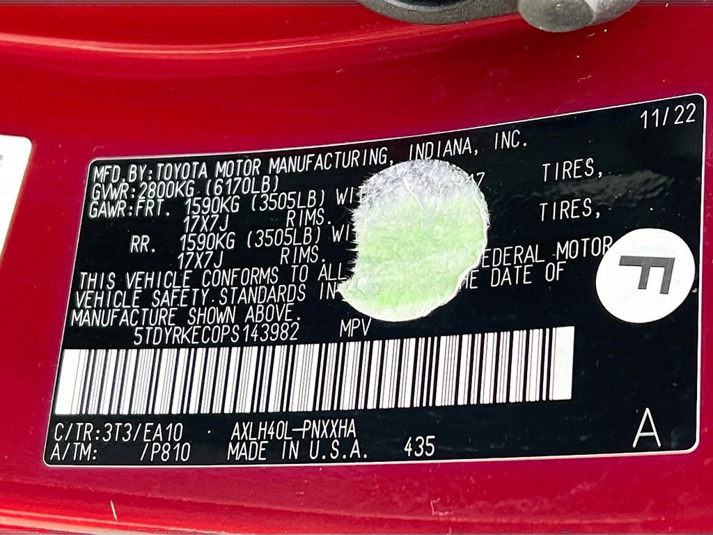 2023 Toyota Sienna XLE 7 Passenger