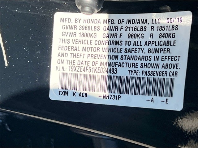 2019 Honda Insight EX