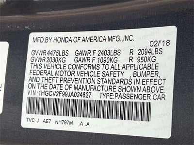 2018 Honda Accord Touring 2.0T