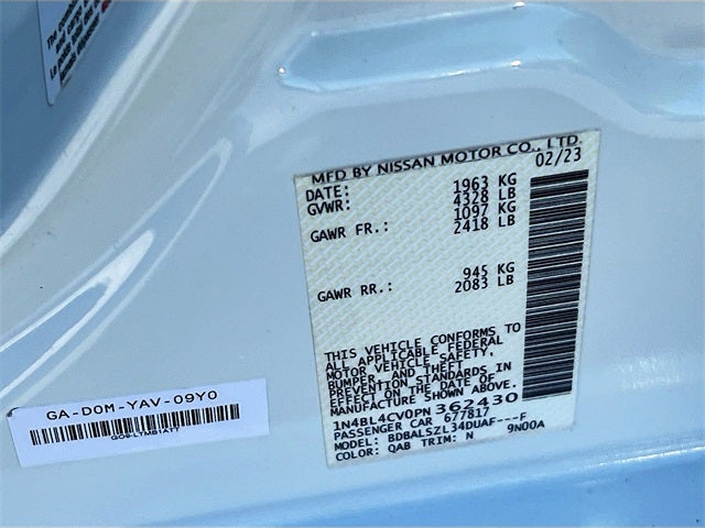 2023 Nissan Altima 2.5 SR