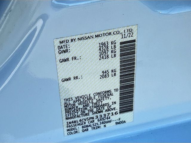 2023 Nissan Altima 2.5 SR