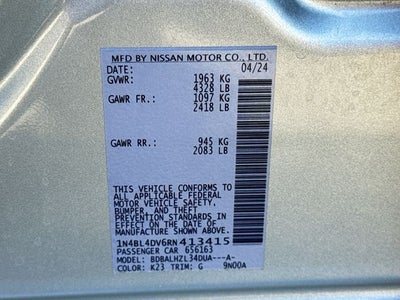 2024 Nissan Altima 2.5 SV