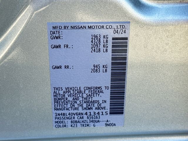 2024 Nissan Altima 2.5 SV