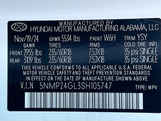 2025 Hyundai SANTA FE SEL