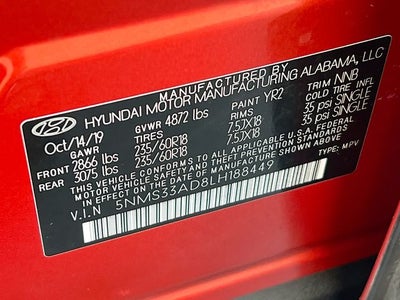 2020 Hyundai SANTA FE SEL