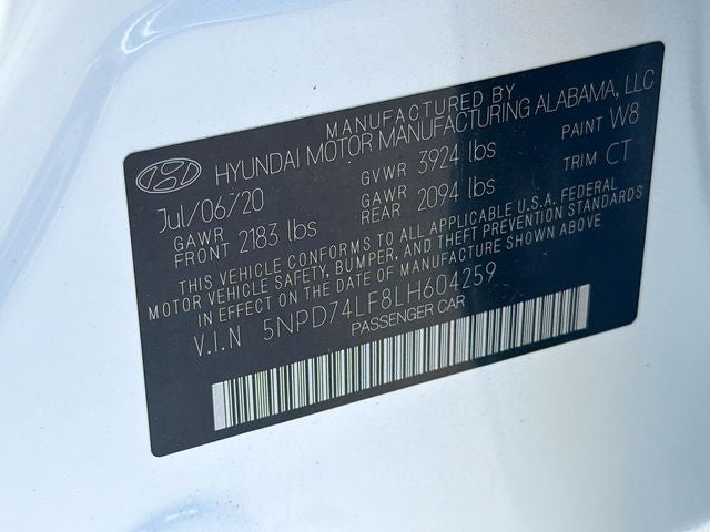 2020 Hyundai ELANTRA SE