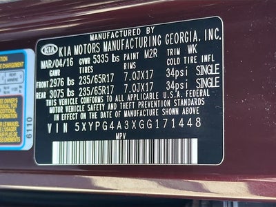 2016 Kia Sorento LX