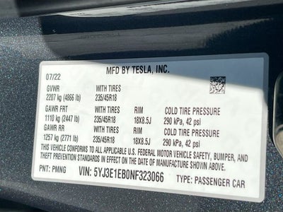 2022 Tesla Model 3 Long Range