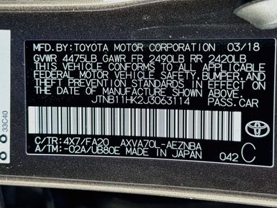 2018 Toyota Camry LE