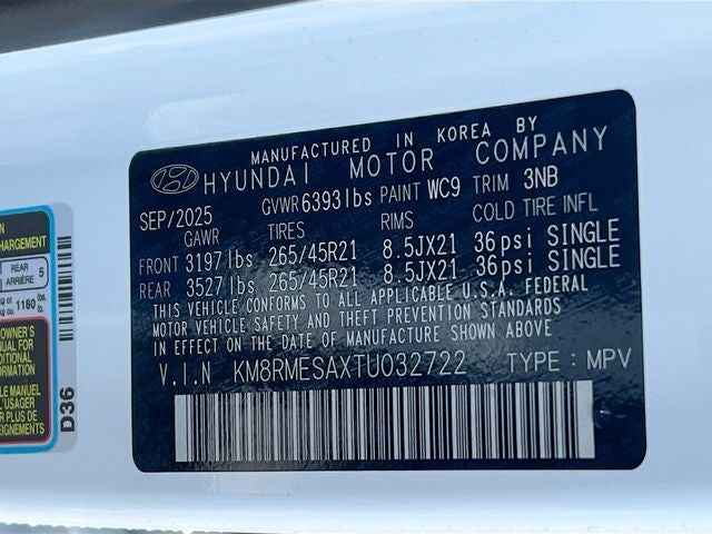 2026 Hyundai PALISADE HYBRID Calligraphy