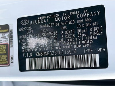 2026 Hyundai PALISADE SEL Premium 7 Passenger