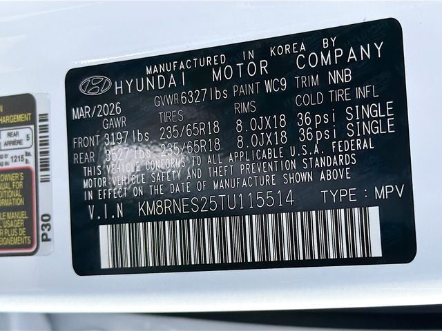 2026 Hyundai PALISADE SEL Premium 7 Passenger