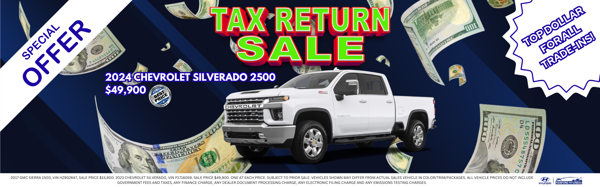 Tax Return Sale
